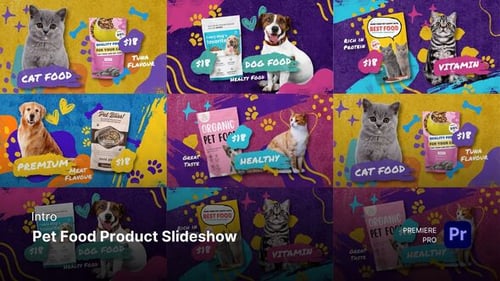Intro - Pet Food Product Slideshow Premiere Pro Templates