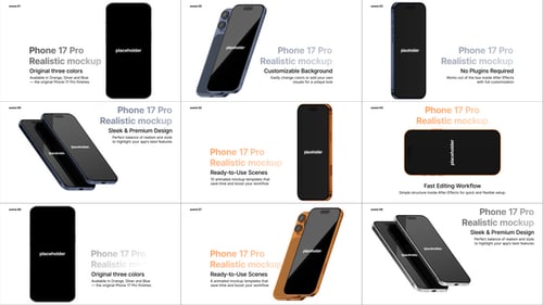 Aplicativo de maquete realista do Phone 17 Pro