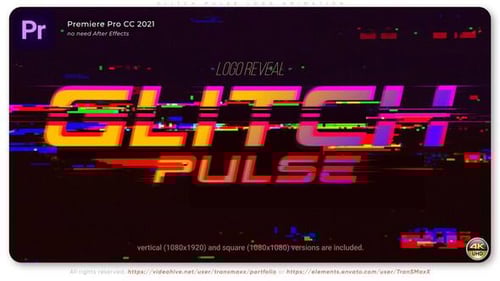 Glitch Pulse - Adobe Premiere Logo Animation
