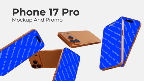 Maquete e promoção do aplicativo Phone 17 Pro