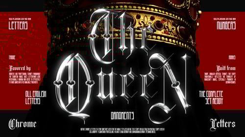 Gothic Chrome Animated Letters
