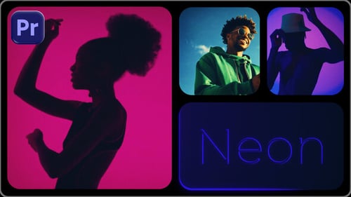 Multiscreen Opener with Neon Effect MOGRT