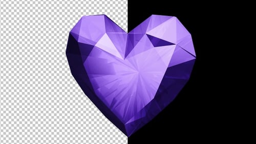 Sapphire Heart - Transparent Loop