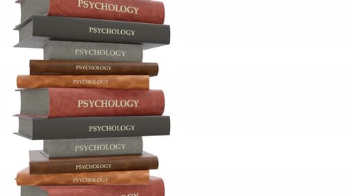 Books titled Psychology . looping animation