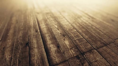 High detailed animation of wooden planks with the horizontally moving camera. HD