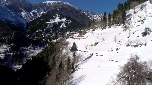 houses under the snow
