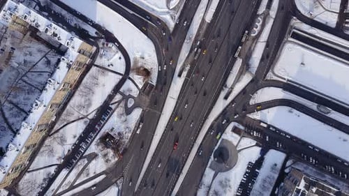 Moscow Road Junction. Wintertime