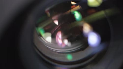 Camera Lens Aperture Closeup