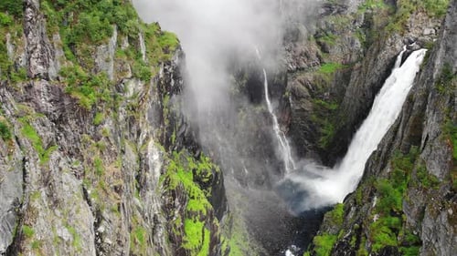 Voringsfossen Waterfall, Mabodalen Canyon Norway
