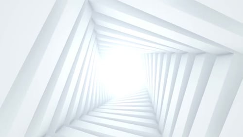 A Futuristic Blank White Corridor 1