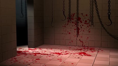 Gruseliges blutiges Bas