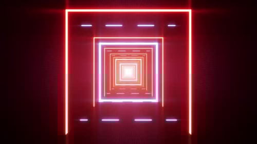 Flackernder VJ Loop mit mehreren Lichttunneln