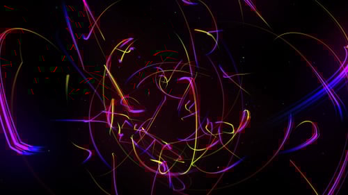 VJ Colorful Neon Stroke Dance