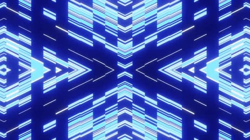 Blue Party Background Mosaic Vj Loop 4K