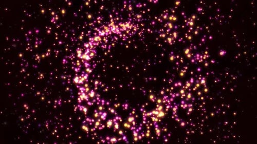 Magic Particle Trail of Swirling Glowing Shiny Purple Glitter Dust - 1080p