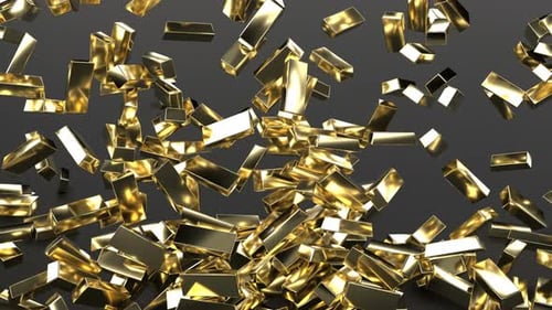 3d Gold Bars Concept Finance Business Investment Success Expensive Treasures Explode