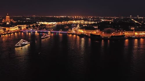 Night View of SaintPetersburg Russia