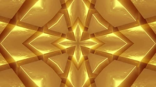 4k Symmetrical Gold Bars. Looped