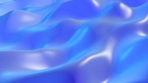 Trend Color Blue Wave 3d Flyer Design Soft Wavy Able to Loop Seamless