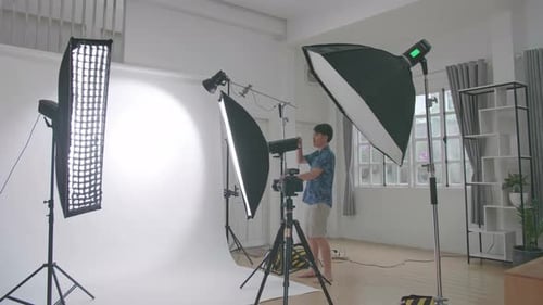 Home Photo Studio With Professional Equipment