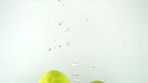 Limes Falling into Water 05