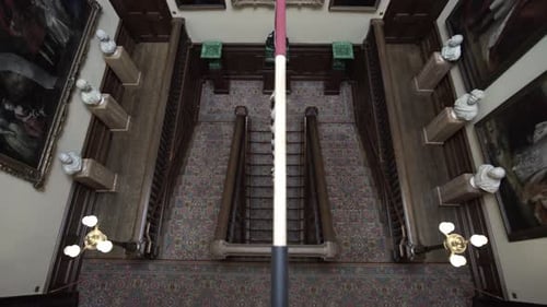 Vintage stairs shot from above.