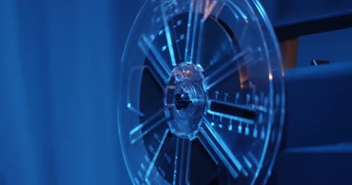 Super 8 Film Projection Reels Spinning