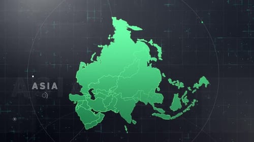 Digital Tech Asia Map Front View