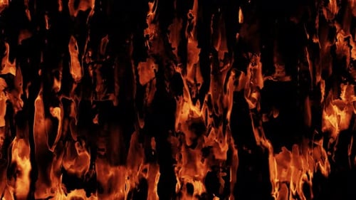 Fire Flame Overlay - 4k, Alpha, In-Out