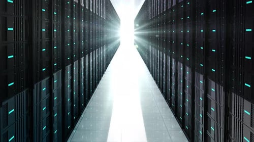 Artificial Intelligence Data Server Room 4K