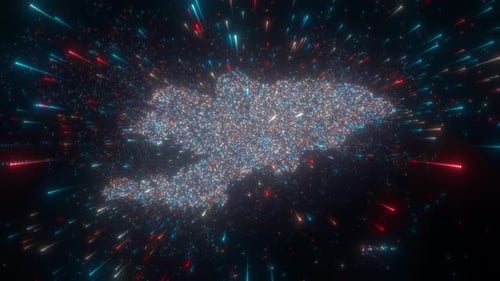 Abstract Map Of Kyrgyzstan