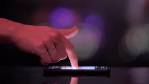 Playing With Mobile Phone On Social Media Reacting Emoji Face With Rolling Eyes