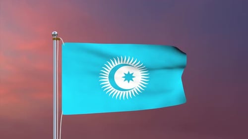 Turkic Council Flag 4k