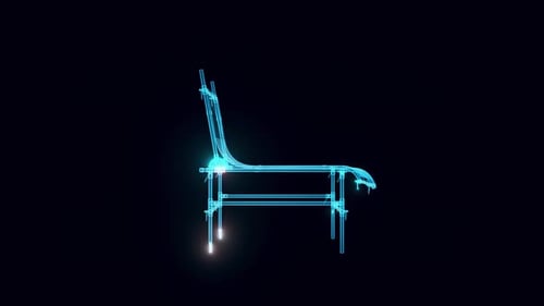 studio table hologram Rotating 4k