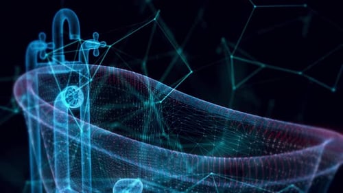 Bathtub Hologram Close Up 4k