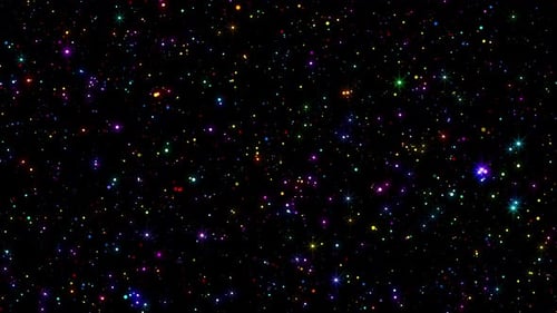 Glitter Colorful Particles Background 4K