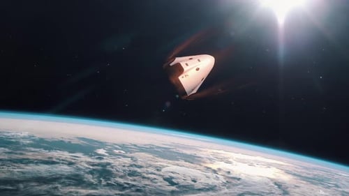 Space Capsule Reentry in Earth Atmosphere
