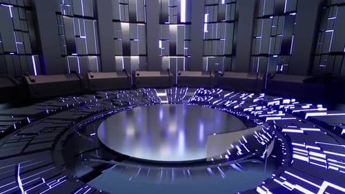 Plataforma redonda, fondo de estudio de entretenimiento virtual