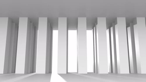 Riesiger weißer Raum oder Saal mit Lichtstrahlen.