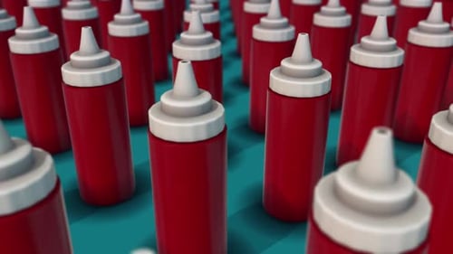 Multiple Ketchup Mustards In A Row Hd