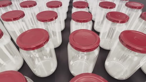 A Lot Of Jars In A Row Hd