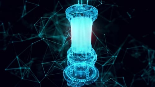 Sci Fi Generator Hologram Close Up 4k