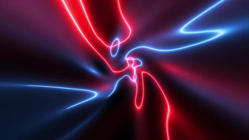 Electricity Colorful Neon Abstract Fractal Background 4K
