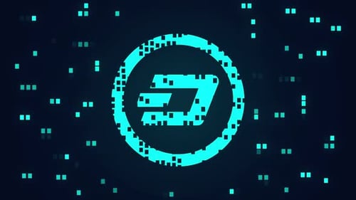 Dash Coin Cryptocurrency block chain pixel art