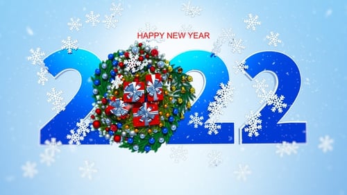 Happy New Year Greeting Card 2022