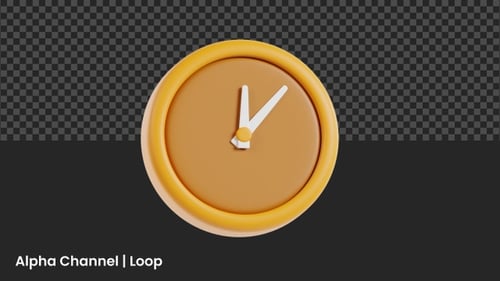 3D Time Clock Animation | Alpha Loop