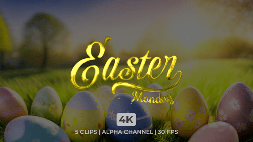 Easter Monday Text Animation