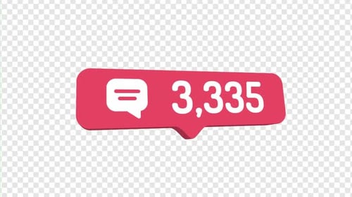 Comment Counter Counting 3D Icon Alpha