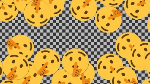 Emojii Shushing Face Transition | UHD | 60fps