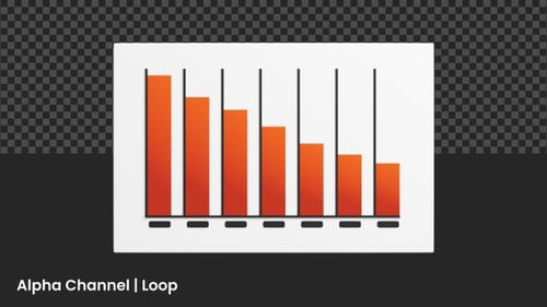 3D Falling Column Chart Animation | Alpha Loop